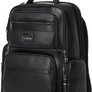LENZN Durable Leather Laptop Business Backpack